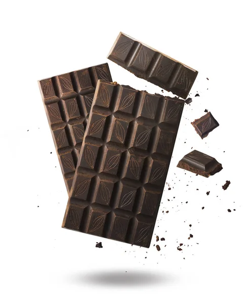 Tasy dark chokolate on background — Stock Photo, Image