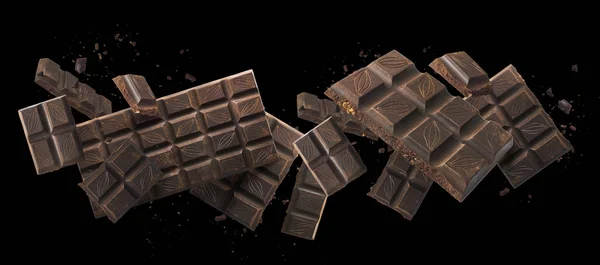 Tasy dark chokolate on background — Stock Photo, Image