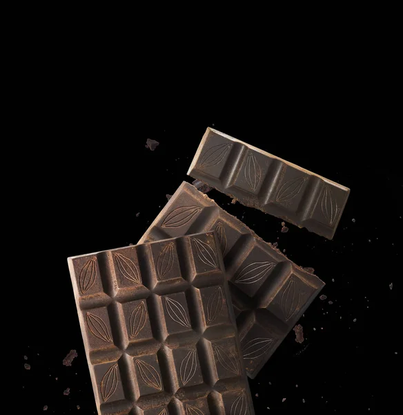 Tasy dark chokolate on background — 스톡 사진