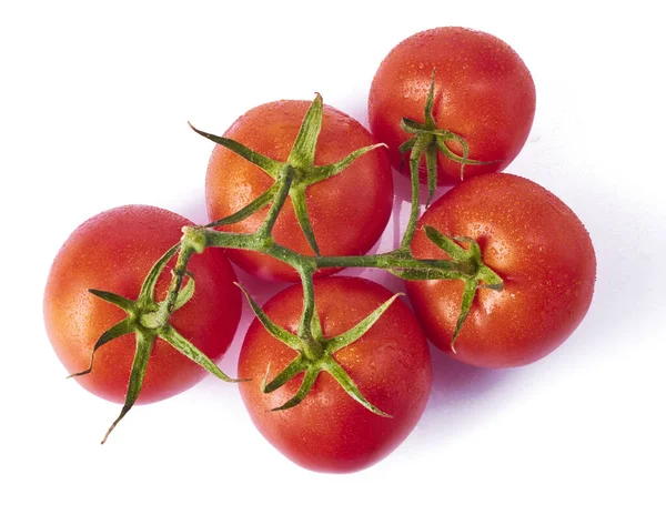 Frische rohe Tomaten isoliert auf weißem Hintergrund — Stockfoto