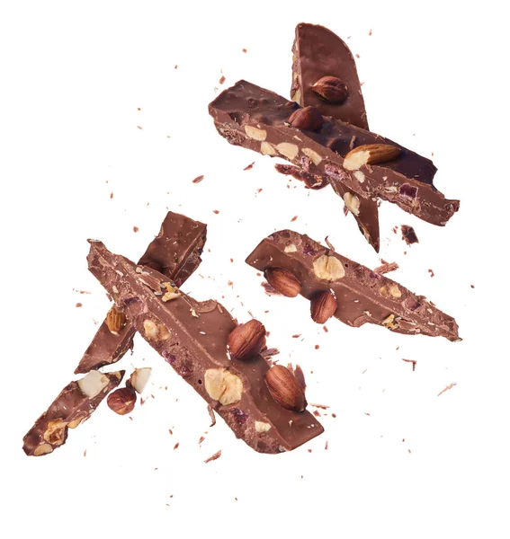 Delicious Chocolate flying in the air. High resolution levitatio — Stock Photo, Image