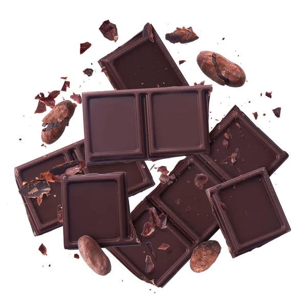 Delicious Chocolate flying in the air. High resolution levitatio — Stock Photo, Image