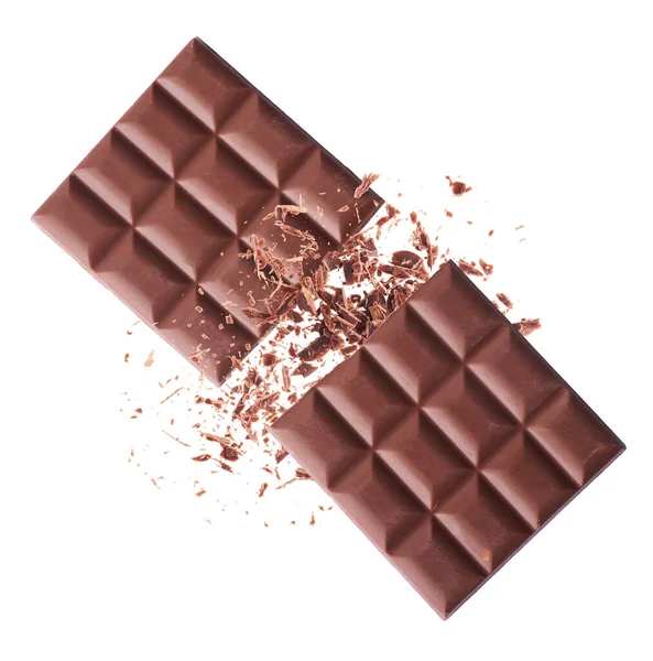 Köstliche Schokolade fliegt durch die Luft. Levitatio in hoher Auflösung — Stockfoto