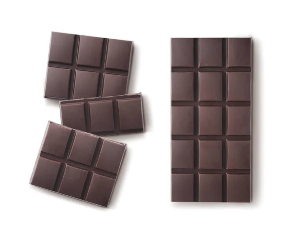 Dark Chocolate Isolated White Background High Resolution Image — 스톡 사진