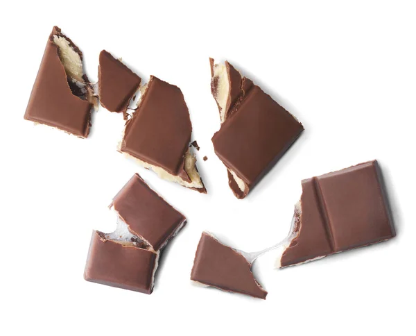 Milk Chocolate Isolated White Background High Resolution Image — 스톡 사진