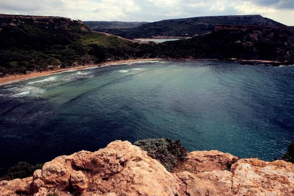 Sandy beach Ghajn Tuffieha Bay