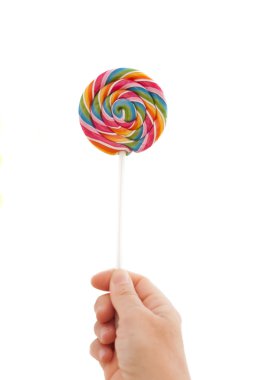 Çok renkli güzel yuvarlak lolipop  