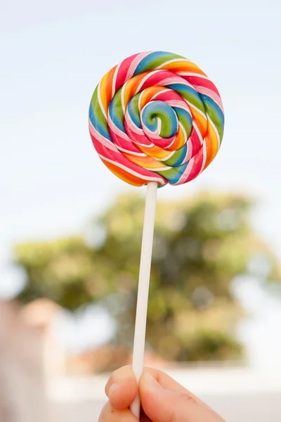 Nice round lolipop dengan banyak warna — Stok Foto