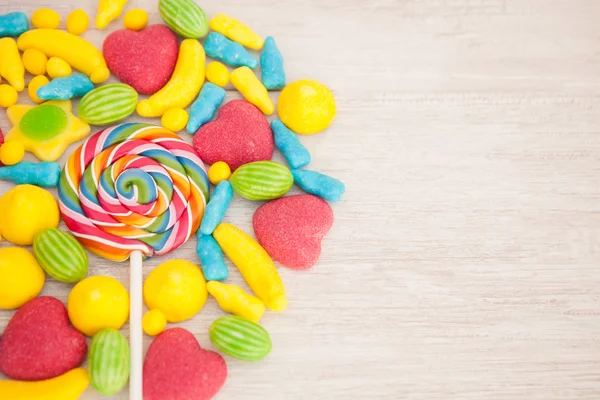 さまざまな形や色とお菓子 — ストック写真