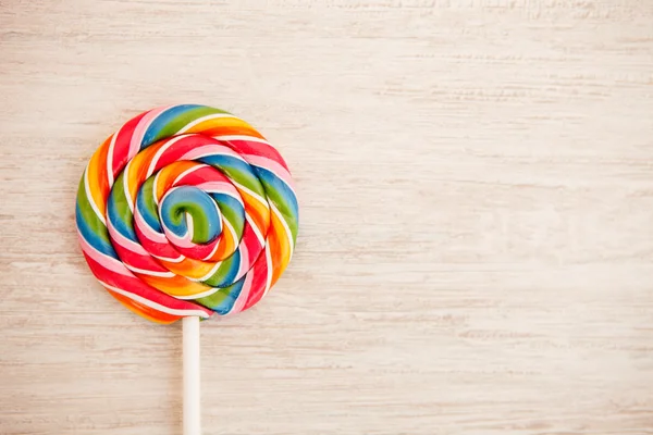 Nice round lollipop with many colors — Stock Photo, Image