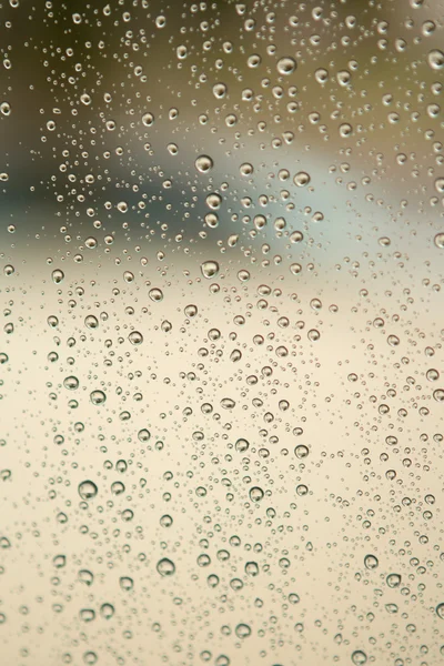 Vidrio con gotas de agua de lluvia —  Fotos de Stock