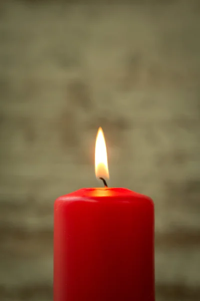 Κόκκινο Χριστουγεννιάτικο κερί — Φωτογραφία Αρχείου