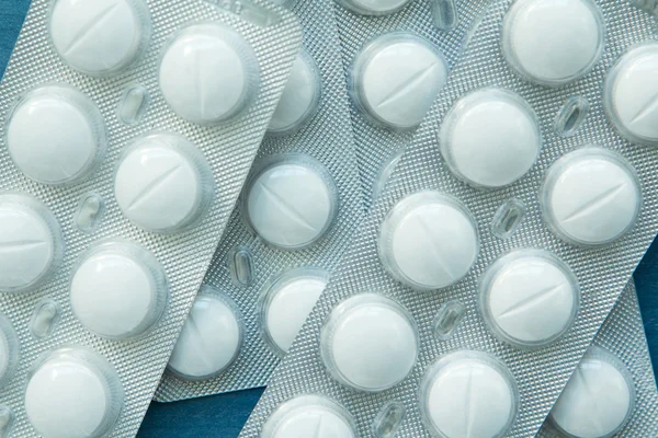 Packings of white pills — Stock Photo, Image