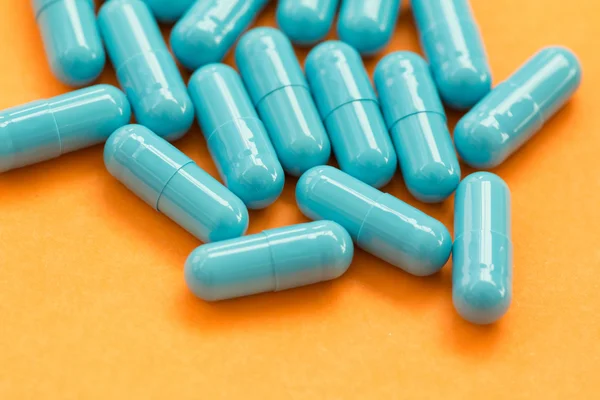 Pile of Blue pills — Stock Photo, Image