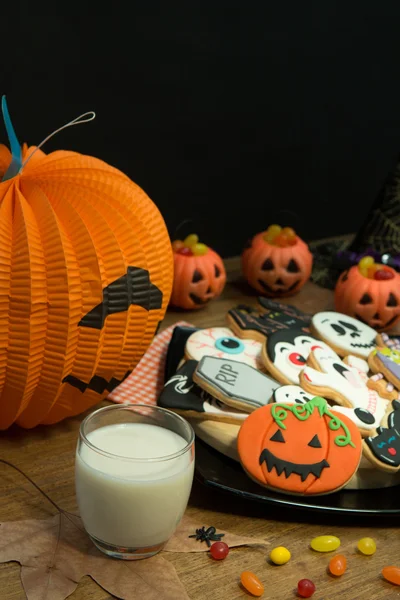 Strašidelný Halloween soubory cookie — Stock fotografie