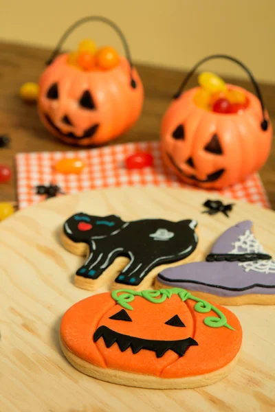 Straszne Halloween cookies — Zdjęcie stockowe