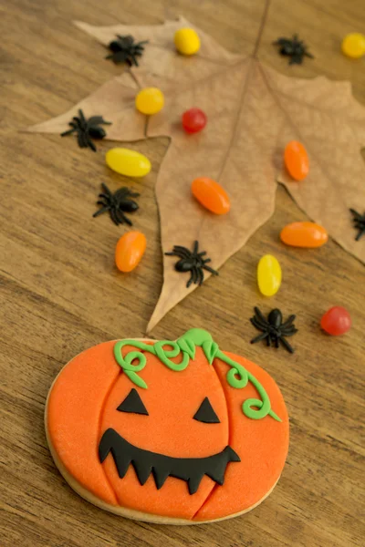 Galleta de Halloween y dulces —  Fotos de Stock