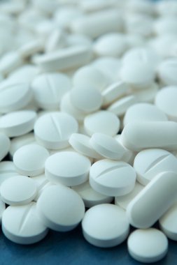 Spilled beyaz hap Üstten Görünüm 