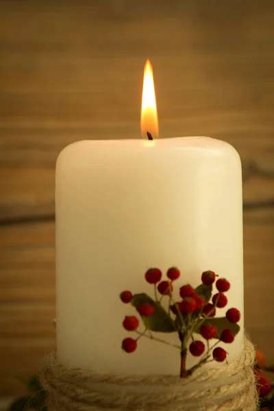 Vela elegante decorada para o Natal — Fotografia de Stock