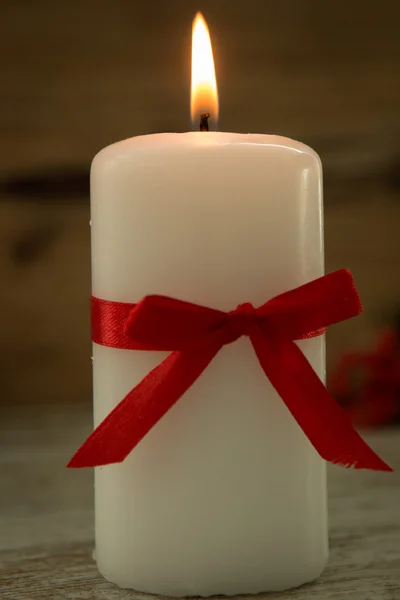 Κομψό κερί διακοσμημένα για τα Χριστούγεννα — Φωτογραφία Αρχείου