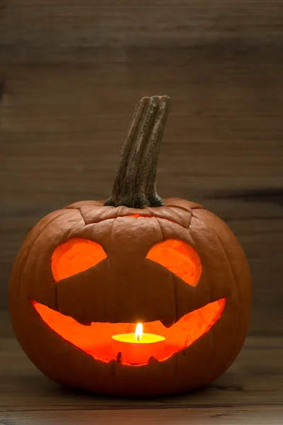 Smiling lantern pumpkin — Stockfoto