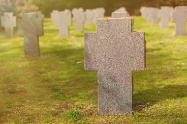 taş cementery üzerinde haçlar