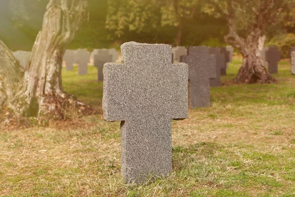 taş cementery üzerinde haçlar