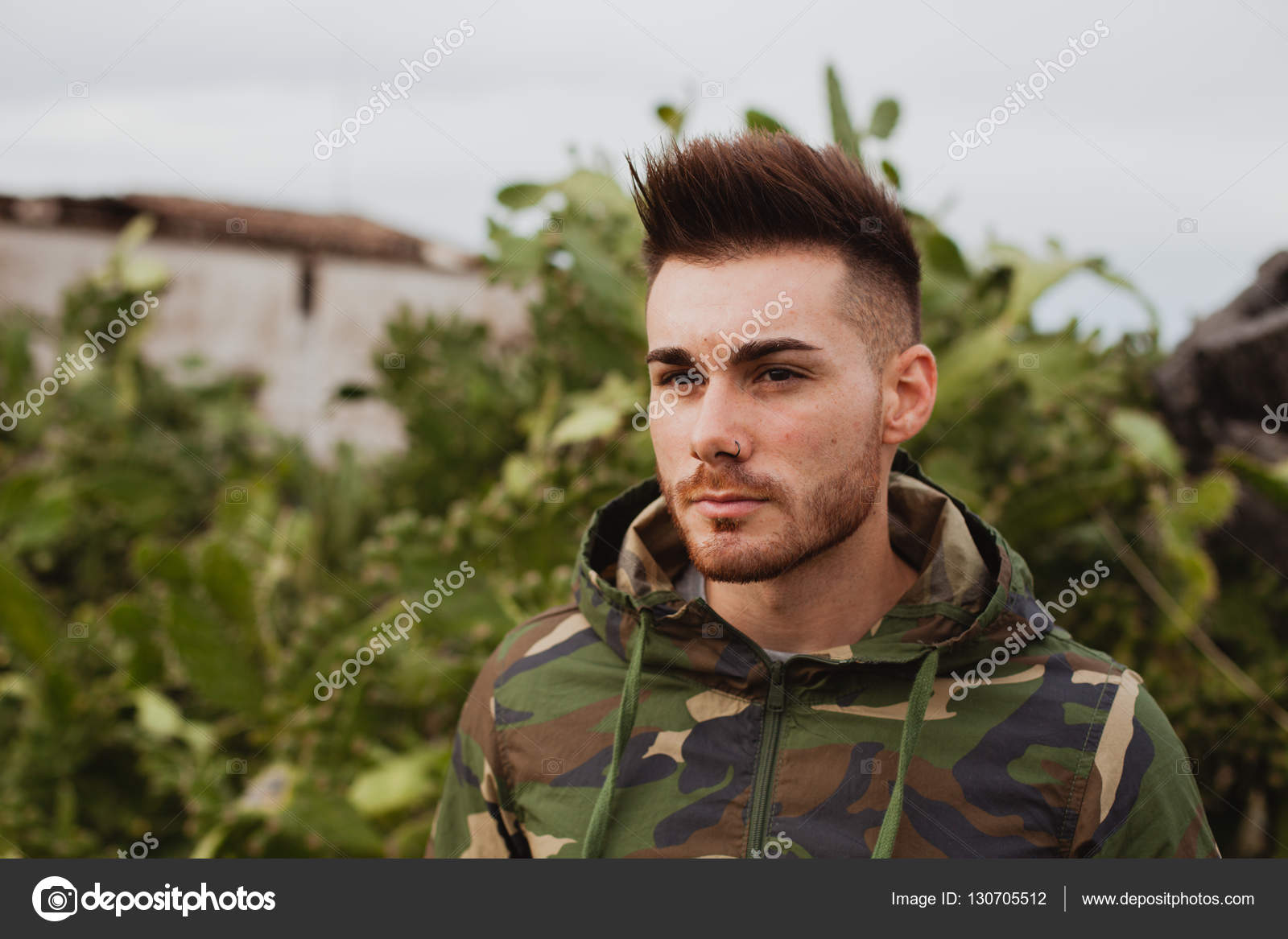 Attractive Guy With Military Jacket Stock Photo By ©Gelpi 130705512