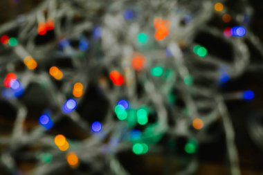 Renkli Bulanık Noel Işıkları