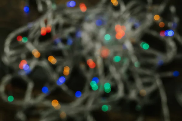 Размытые яркие рождественские огни — стоковое фото