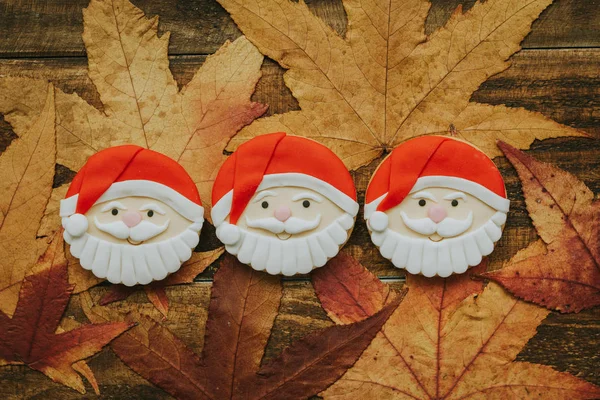 Cookies avec la forme du Père Noël — Photo