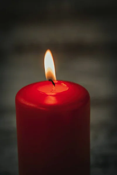 Candela di Natale rossa — Foto Stock