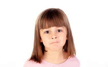 Dalgın küçük kız