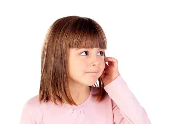 Pensive small girl — Stock Photo, Image