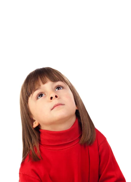 Pensive small girl — Stock Photo, Image