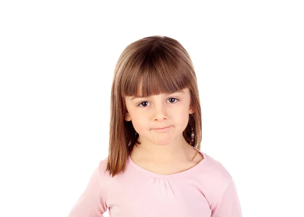 Грустная маленькая девочка — стоковое фото