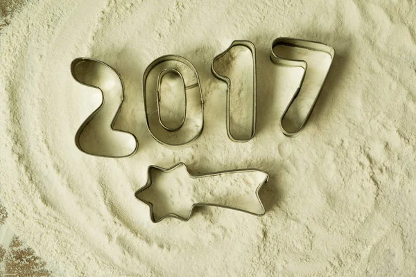 Metal dough cutters forming 2017 — Stock Photo, Image