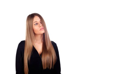 uzun sarı saçlı kadın