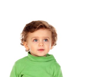 Bebek çocuk Yeşil tişörtlü