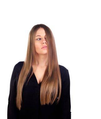 uzun sarı saçlı kadın