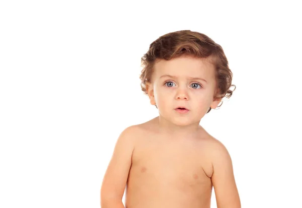 Adorable naked baby boy — Stock Photo, Image