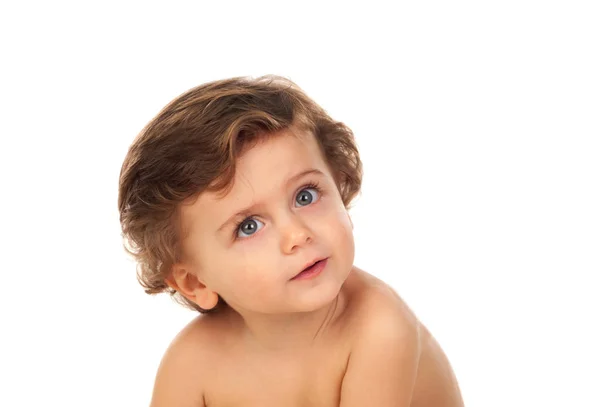 Adorable naked baby boy — Stock Photo, Image