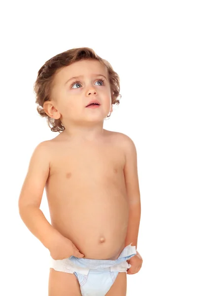 Очаровательный голый мальчик — стоковое фото