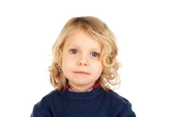 Schöner blonder kleiner Junge — Stockfoto