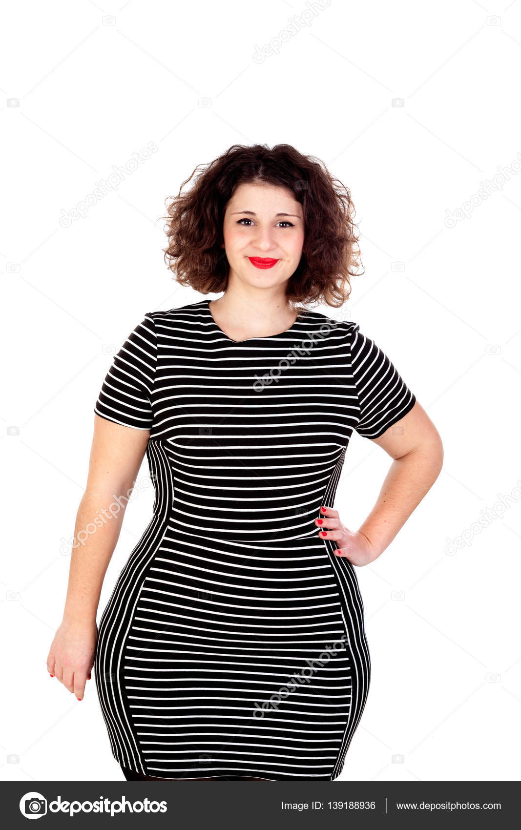 white dress curvy girl