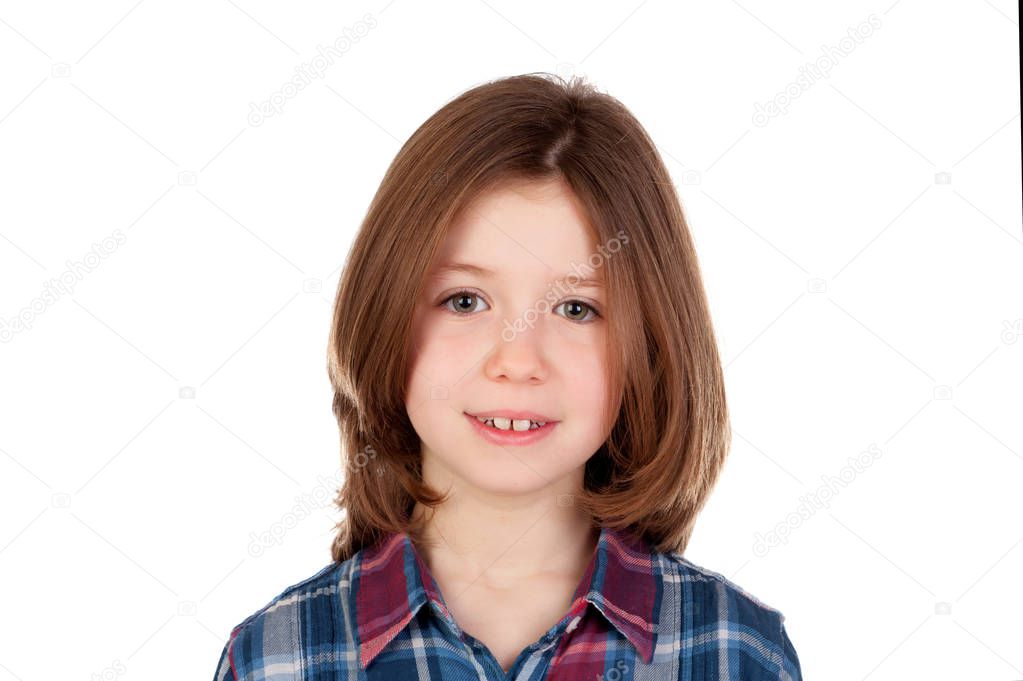 pretty girl with plaid shirt