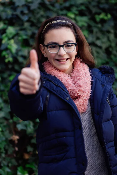 Teenager girl with scarf — Stock Photo, Image