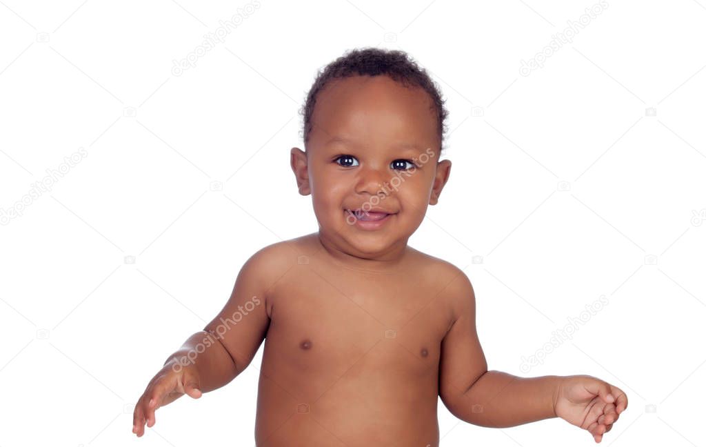 Funny and happy african baby 