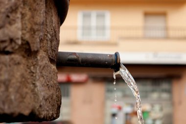 Water falling of Source pipe clipart