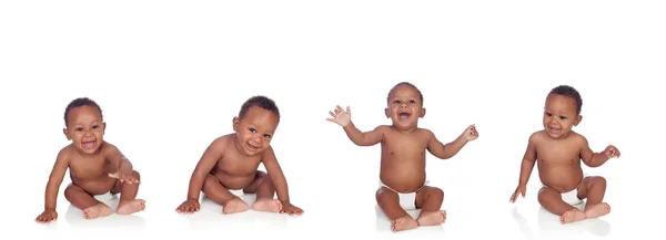 Collage van Afrikaanse baby foto 's — Stockfoto